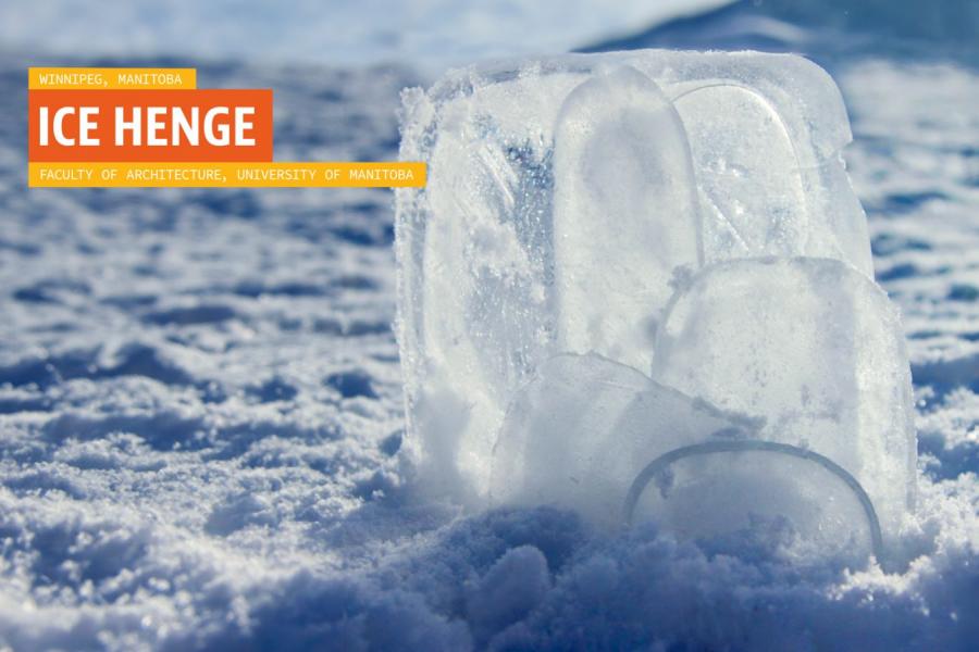 Image of "Ice Henge" Warming Hut model.