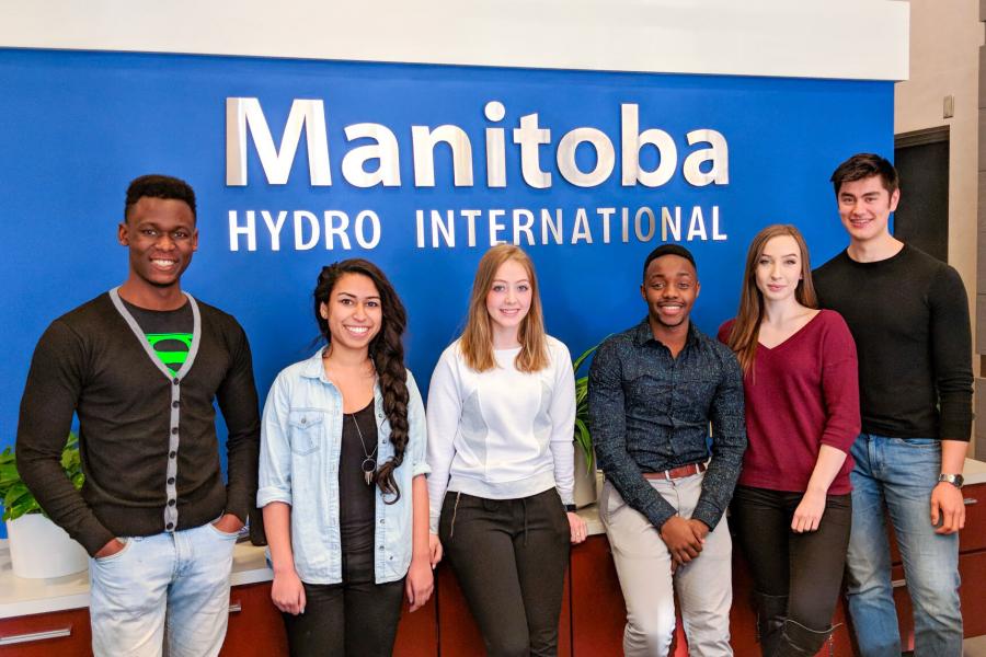 Six Asper students participate in a co-op at Manitoba Hydro International.