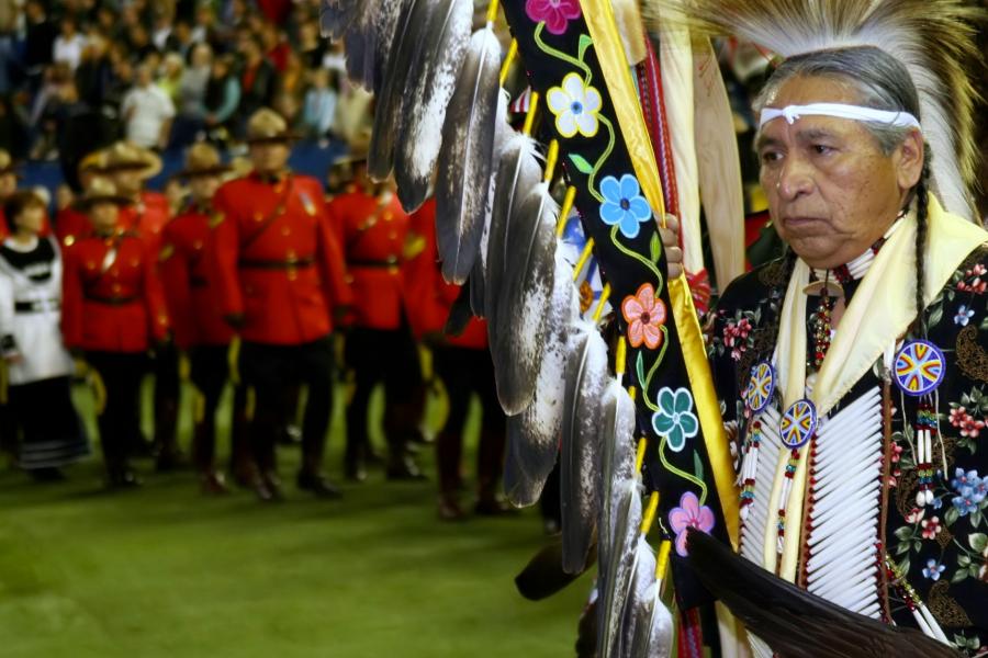 Indigenous leader at the 13th Annual Canadian Aboriginal Festival.