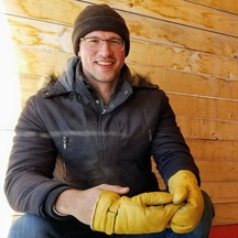 Photo of Alex Chojno in winter gear