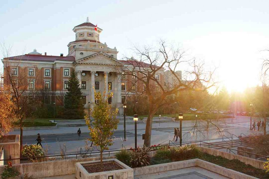 Administration Building at sunset