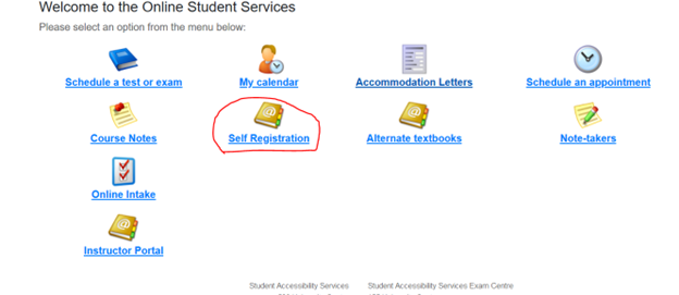 SAS student portal dashboard middle second column from right icon request notes circled