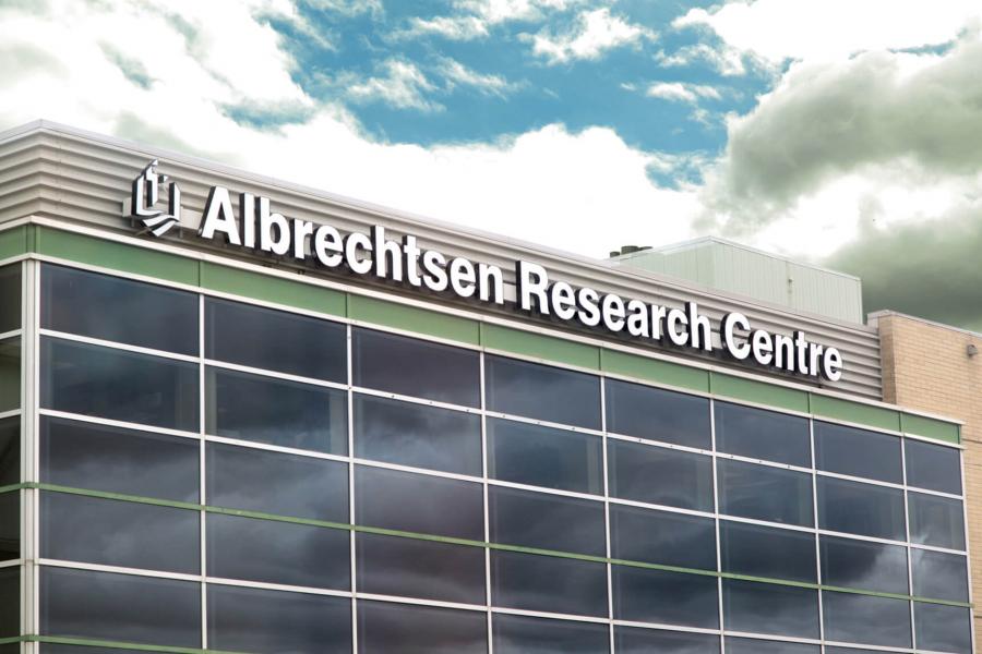 Exterior photo of the Albrechtsen Research Centre.