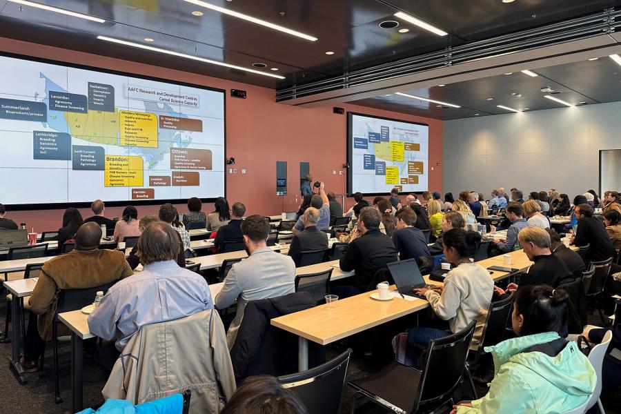 people gather for the RCFTR Food Technology and Research Day