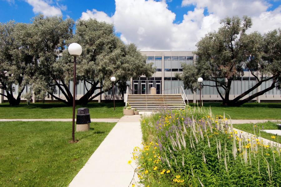 An exterior view of the University of Manitoba John A. Russell building. 