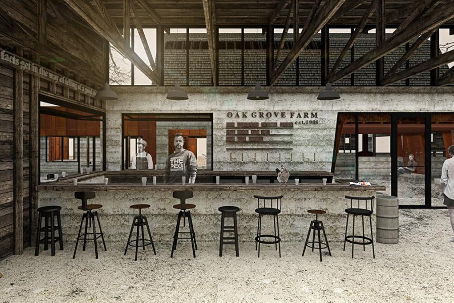 interior perspective rendering