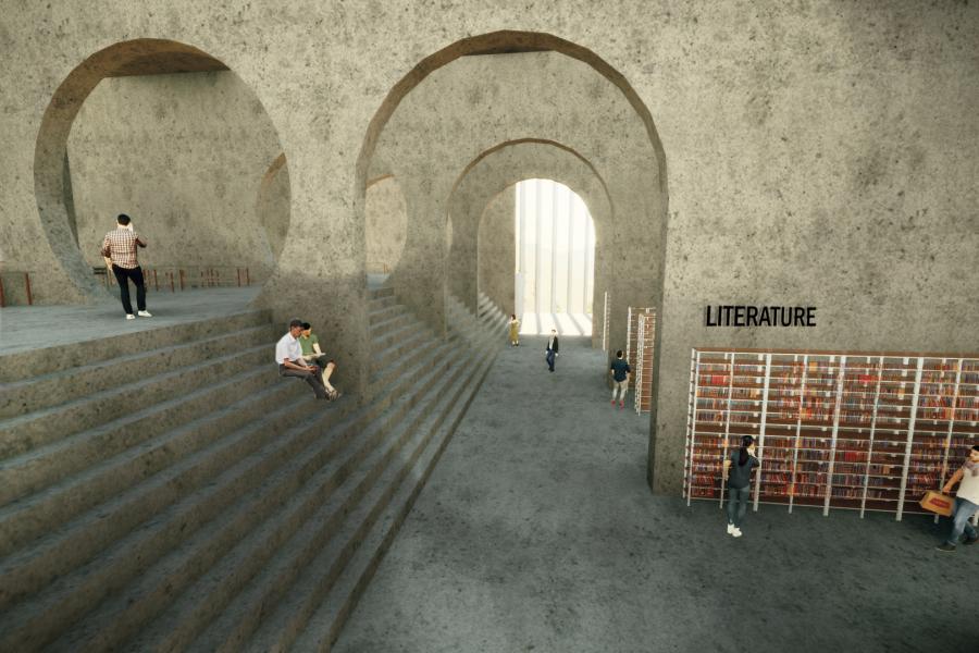Mayan library.