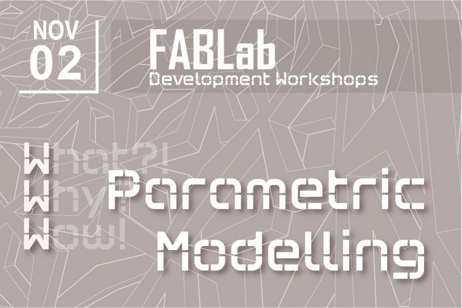 Grey background with geometric pattern.