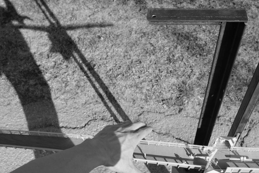 Model of a guard rail and hand rail