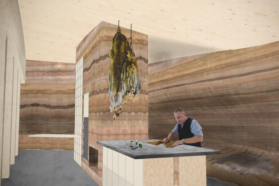 Rendering of Artist's Studio