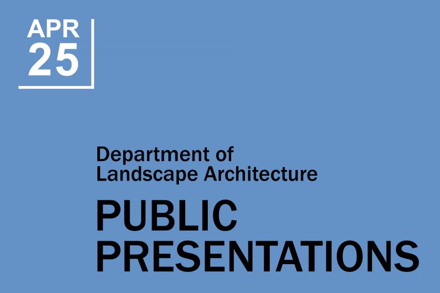 Blue rectangle with text reading: Public Presentation