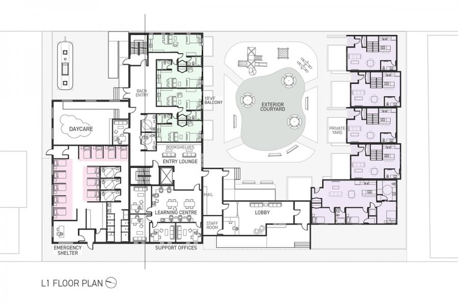 Main Floor Plan along Garry Street.