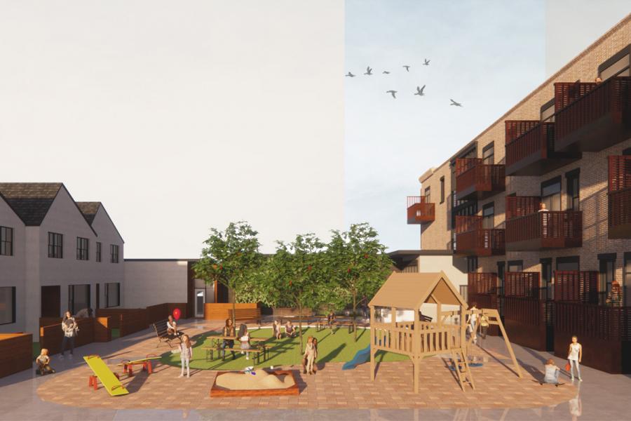 Inhabitation of the exterior courtyard space.