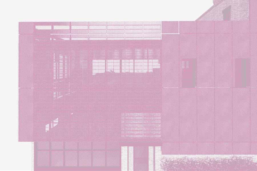 Pink steel screen