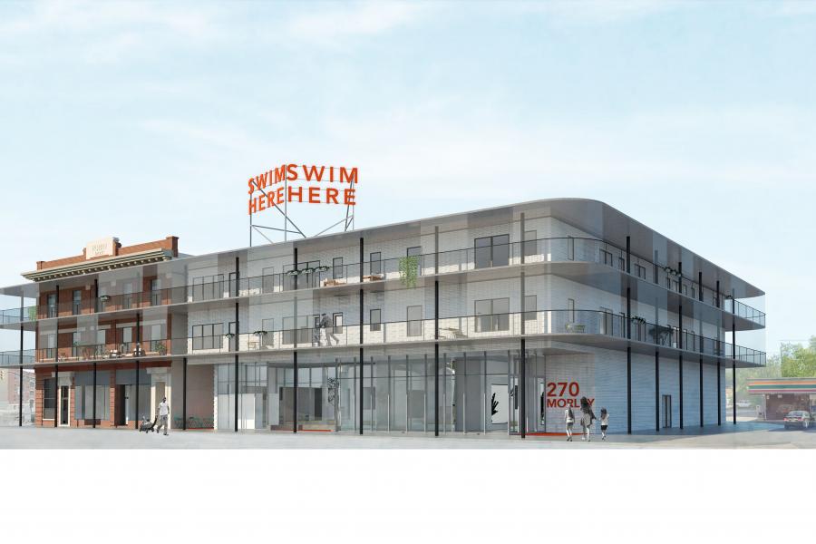 Perspective of the project from Osborne St.