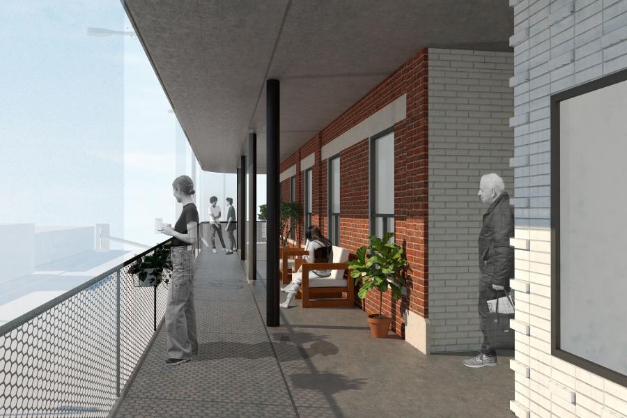 Inhabitation of the winter garden/balcony.