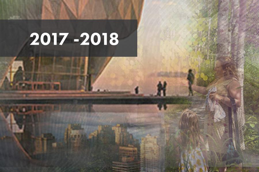 Collage of buildings and landscape