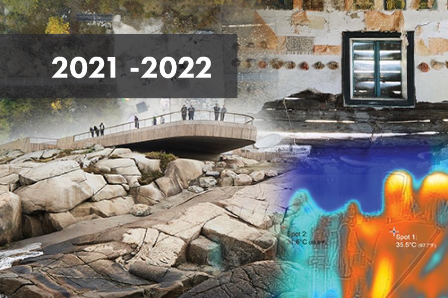 Collage of landscape and thermal imaging