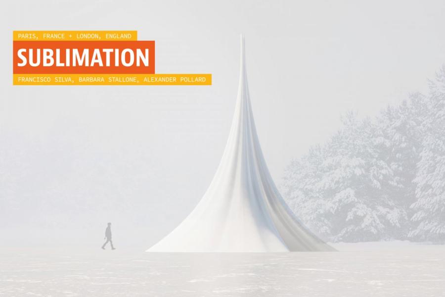 Rendering of "Sublimation" Warming Hut.