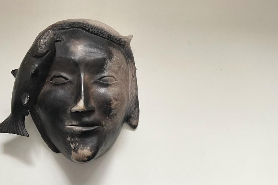 stone carving of a mask