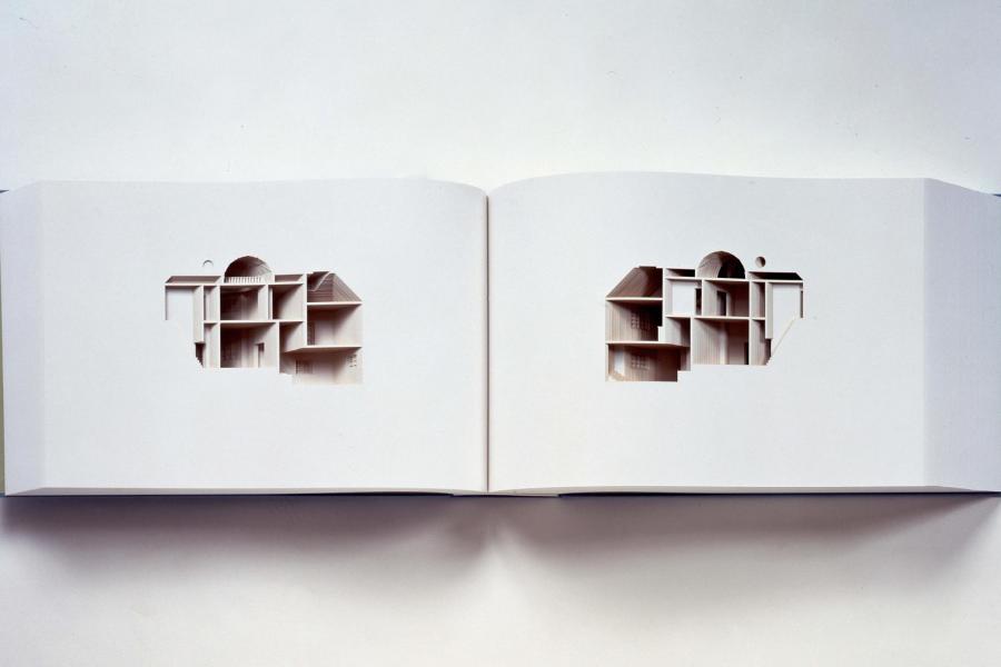 open book with 3-d cutouts