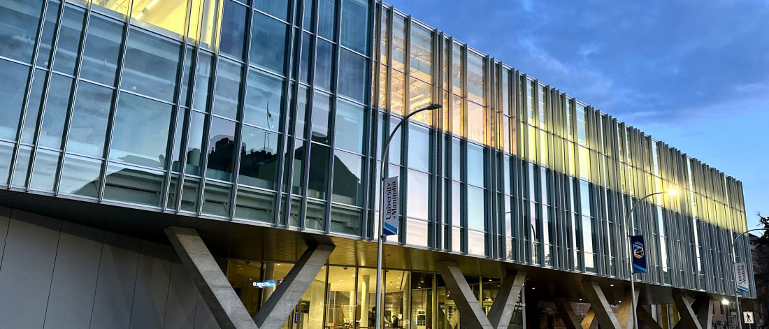 Modern glass exterior of the School of Art ARTlab
