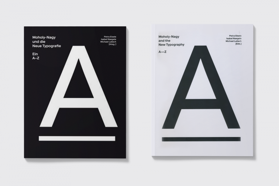 Two books lying flat, both covers facing reading "Typography A-Z, Medial Shifts” 