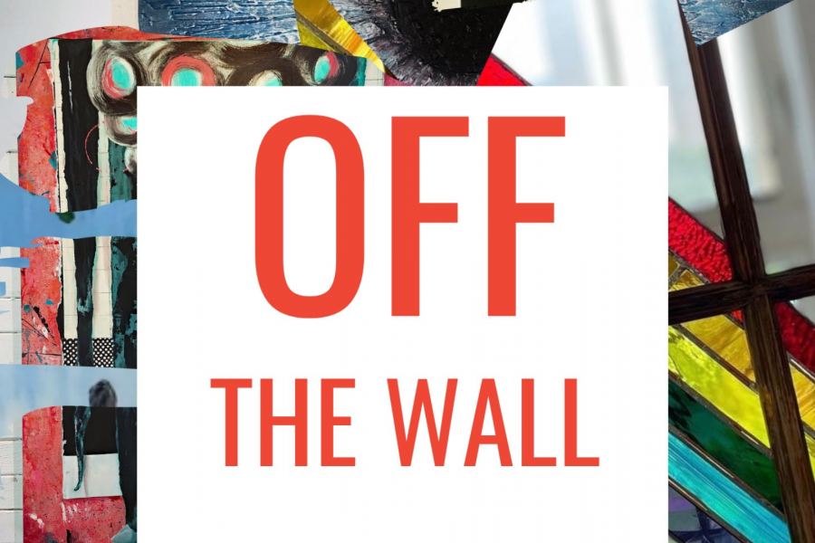 Red text on a white background reading "Off the Wall"