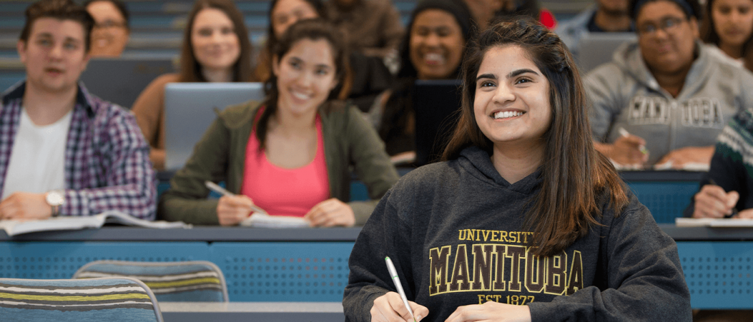 UM student in a class.