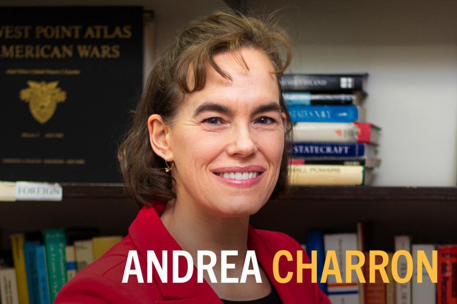 Headshot of Andrea Charron.