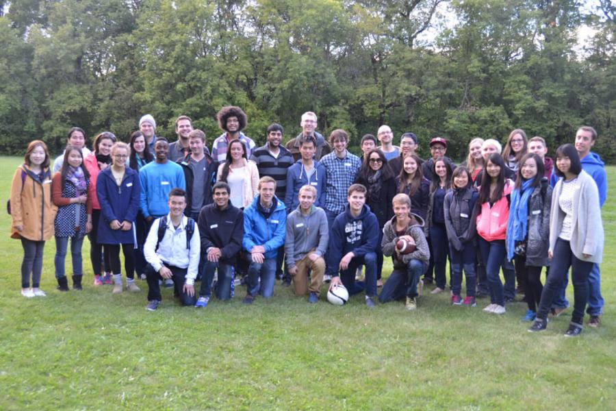 The University of Manitoba Actuarial Club poses together for a group photo.