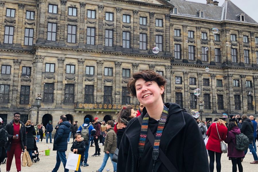 photo of an exchange student in Netherland