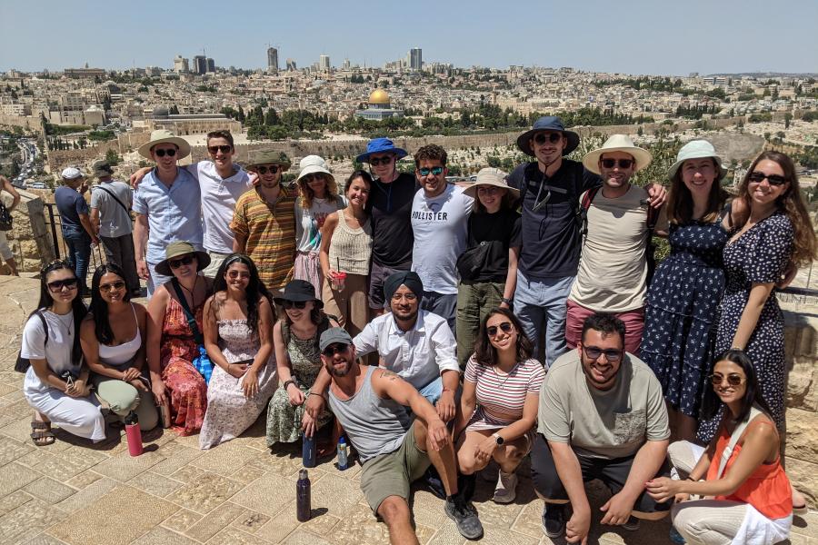 A group of university students in the Old City of Jerusalem