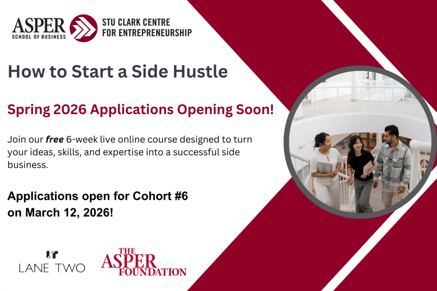 Stu Clark Centre How to Start a Side Hustle Course Spring 2026
