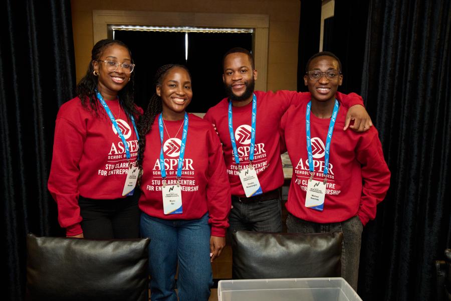 Students volunteering at the Stu Clark Centre