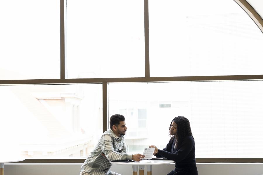 Students studying in the Asper School of Business