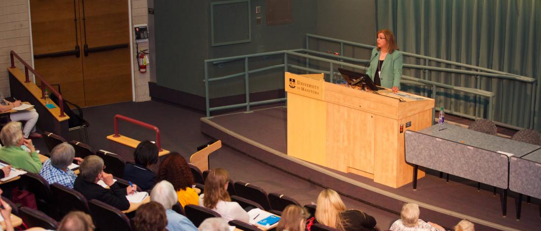 Centre on Aging research affiliate Dr. Shooshtari presents at the annual spring research symposium.