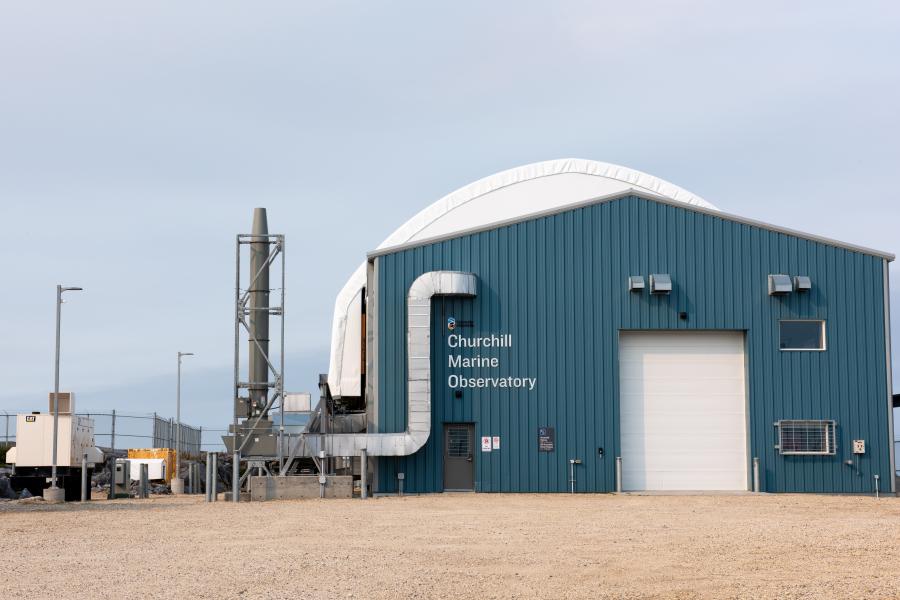 A picture of one of the entrances and vents at the exterior of the observatory.