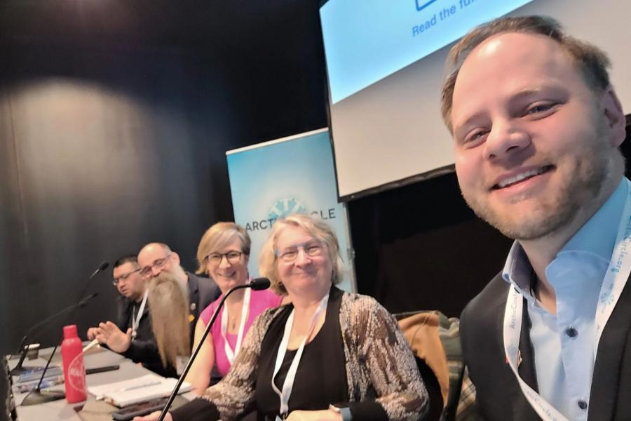 Participants of a panel at Arctic Circle Assembly 2025