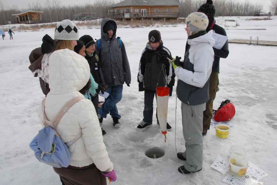 Grade 7 to 12 students at Arctic Science Day at Fort Whyte Alive