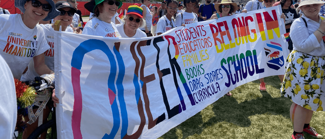 Faculty of Education faculty at Winnipeg Pride Parade 2023 