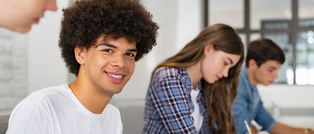 student smiling