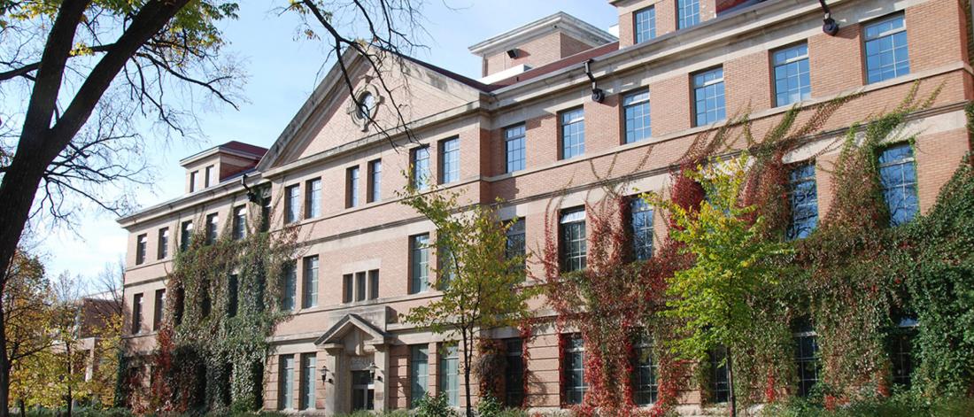 An exterior view of the Engineering building at the University of Manitoba campus. 