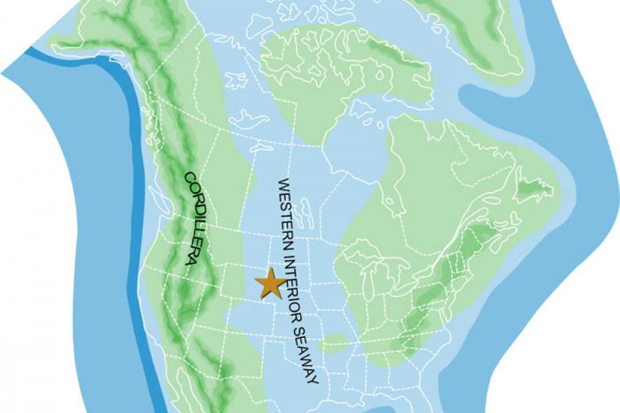 Archelon location map at cretaceous menagerie.