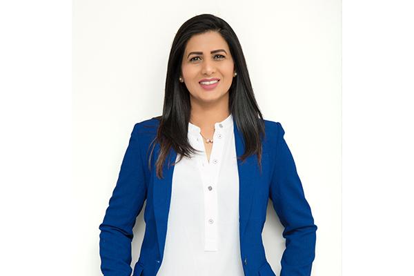 An image of Ms. Jasmine Brar, Support Staff Assessor to the Board of Governors. 