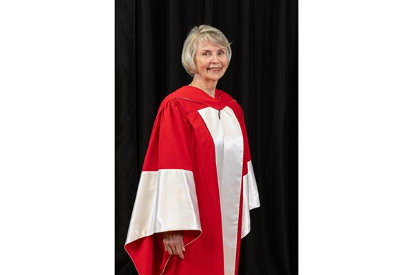 An image of Sister Lesley Sacouman, Honorary Degree recipient. 