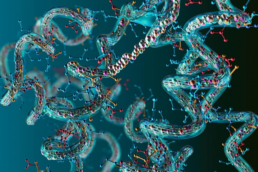 Close up of a protein.