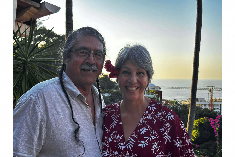 photo of Daniel Thomas, alongside Andrea Redsky