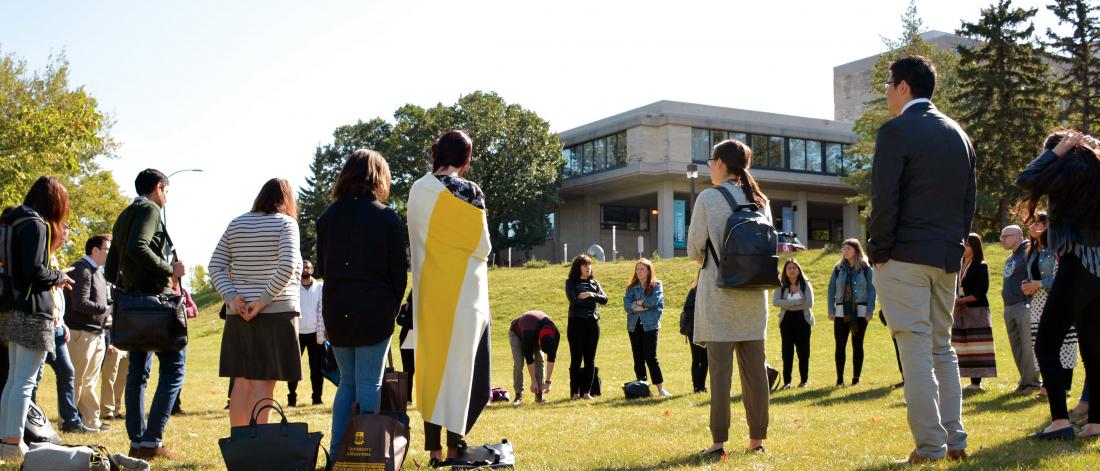 students and community members gathered to experience the indigenous peoples and criminal law event.