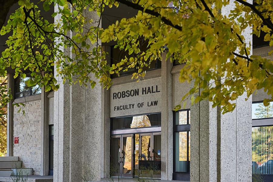 Robson Hall entrance from the west